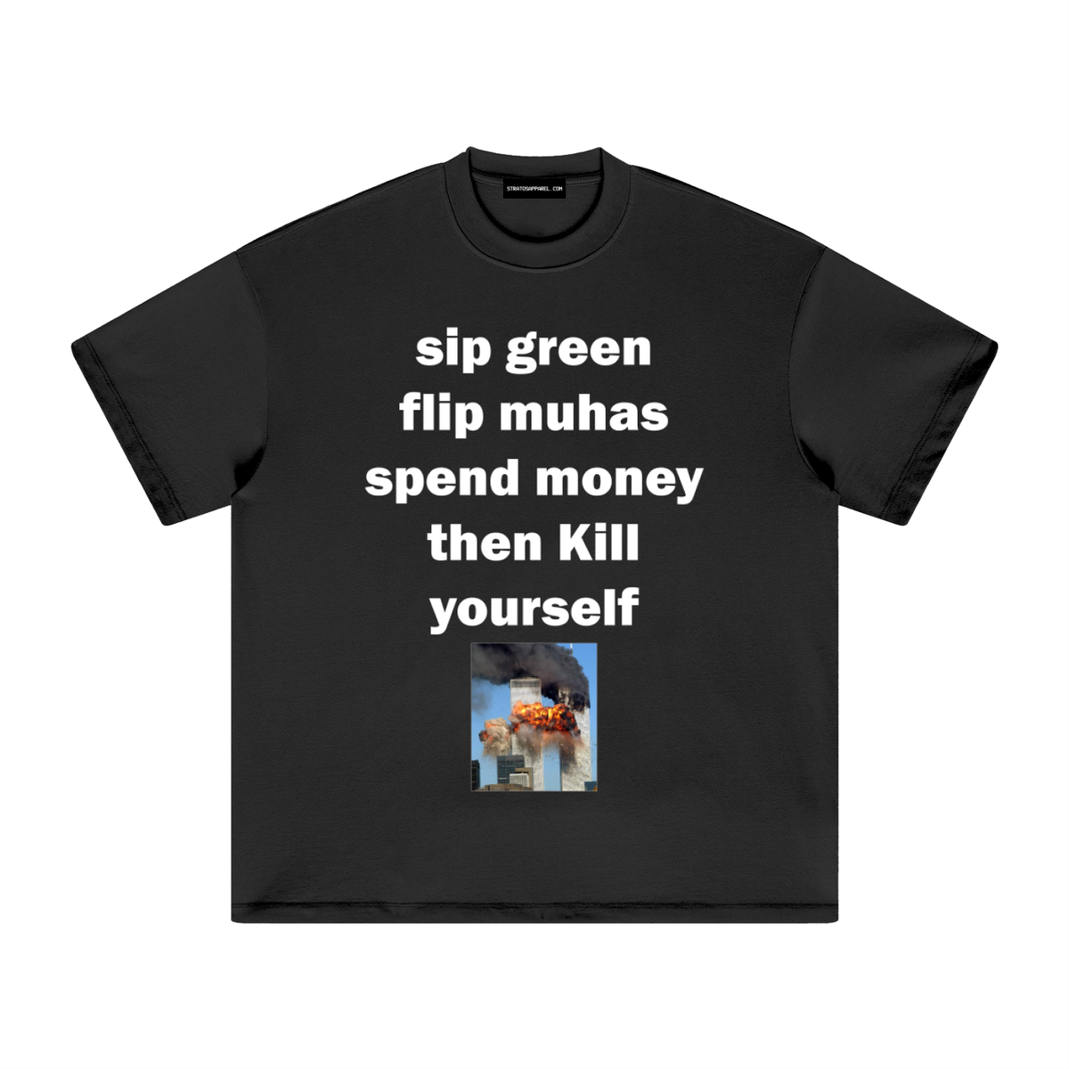 SIPPIN GREEN OVERSIZED TEE