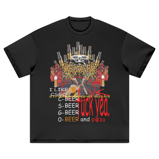 BEER AND BUD OVERSIZED TEE