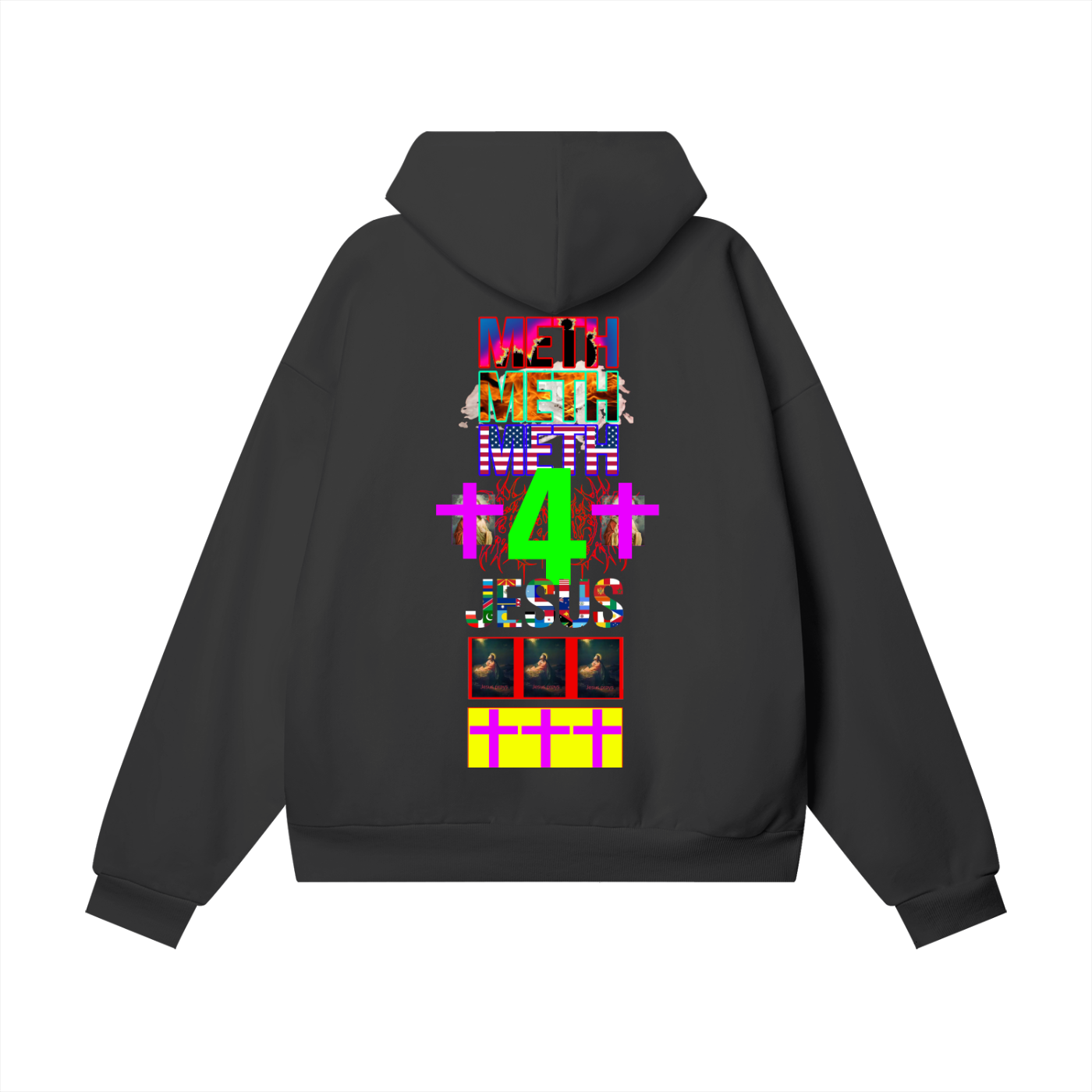 METH 4 JESUS OVERSIZED HEAVYWEIGHT HOODIE