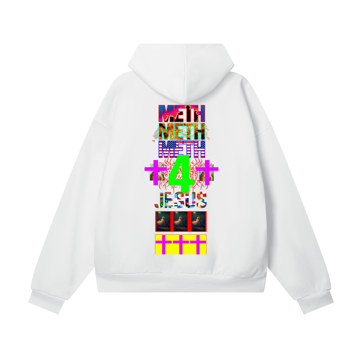 METH 4 JESUS OVERSIZED HEAVYWEIGHT HOODIE